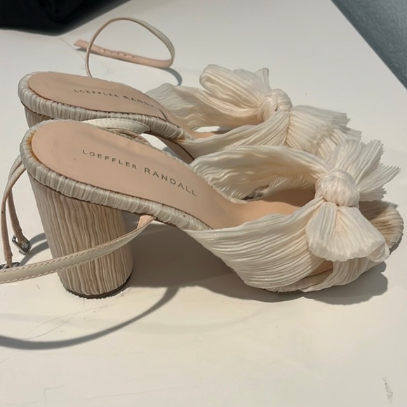 Loeffler Randall Ivory Pleated Sandals - Picture 3 of 4